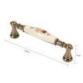 thumbnail image 4 of ZPSHYD Door Handle, Vintage Rural Flower Pattern Ceramic Bronze DIY Door Handles for Dresser Drawers Wardrobes Handle(#1), 4 of 5