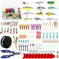thumbnail image 1 of QJUHUNG Fishing Lure Kit Hard Lure Baits Set Metal Life-Like 3D Fishing Lures 302Pcs, 1 of 9