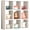 White, variant on 9 Grid Vintage Coffee Mug Display Rack, 16inch Wall Mounted Wooden Curio Shadow Box Shelf, Cup Floating Shelves Display and Organizer (Black)