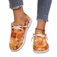 thumbnail image 6 of KEVCHE Halloween Canvas Shoes with Pumpkin Print for Women, Lightweight Breathable Slip On Low Top Sneaker for Travel Commuting Daily Wear, Festive Halloween Canvas Shoes, 6 of 7