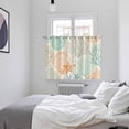 thumbnail image 4 of Coastal Turquoise Kitchen Curtains 63 Inch Length, Ocean Coral Starfish Shell Modern Sea Grommet Top Bedroom Living Room Curtains, Light Filtering Cafe Curtain Drapes 2 Panels Set 104''x63'', 4 of 9