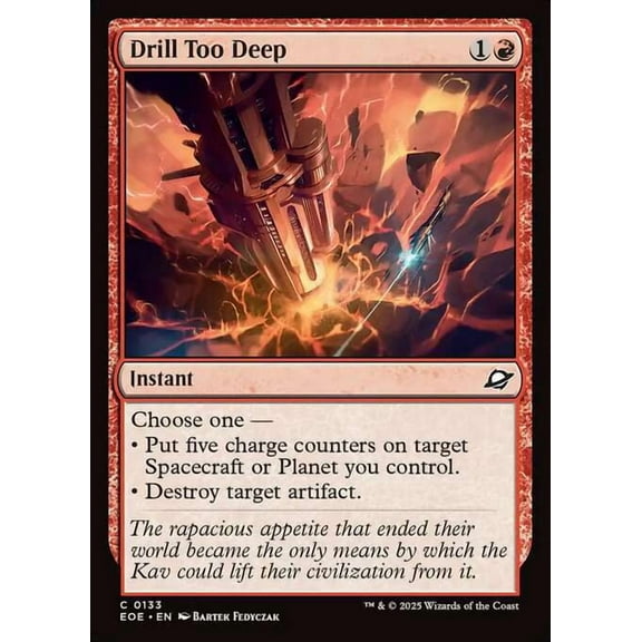 MtG Edge of Eternities Common Drill Too Deep #133