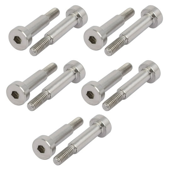 10pcs Shoulder Bolt 5mm Shoulder Dia 16mm Shoulder Length M4 Thread