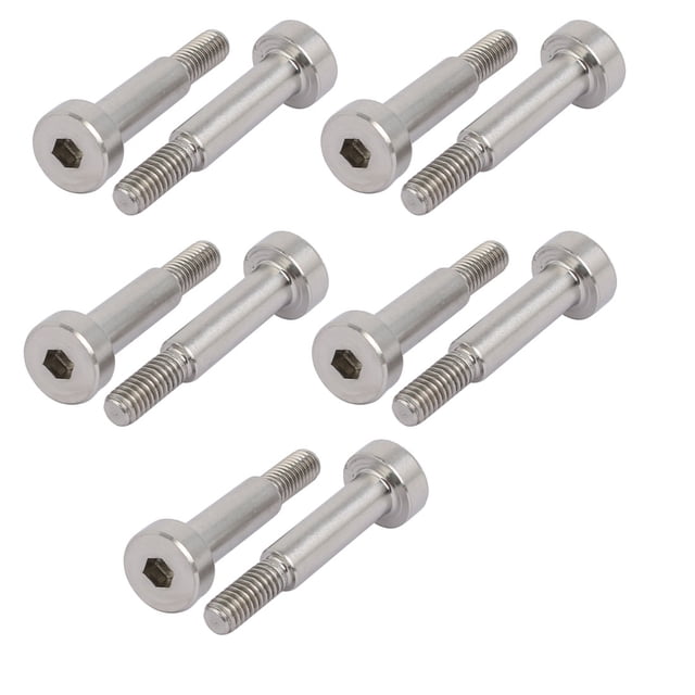 Unique Bargains 10pcs 304 Stainless Steel Shoulder Bolt 5mm Shoulder Dia 16mm Shoulder Length M4 Thread