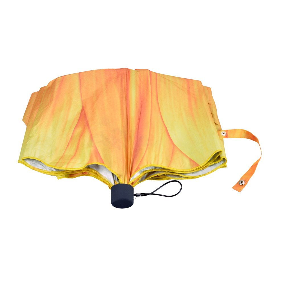 Seamless Pattern Bee Sunflower Windproof Travel Umbrella Manual Tri-fold Umbrella