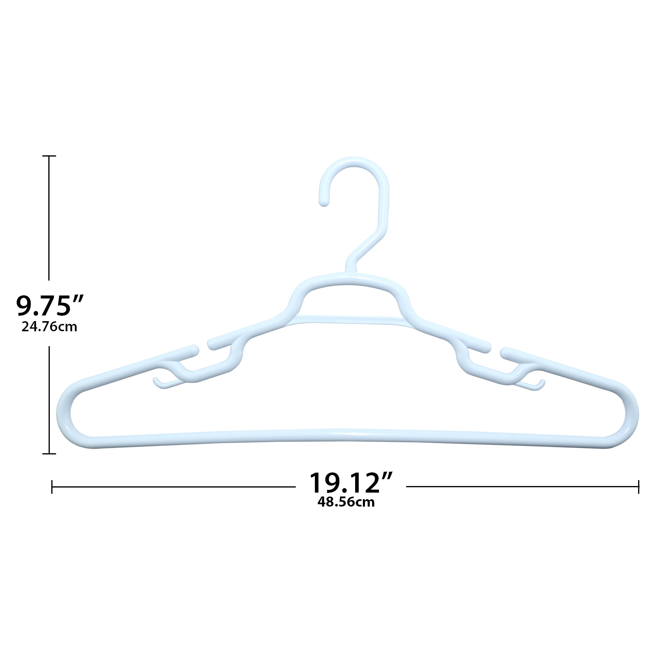 ClosetSelect Giant Hanger for Any Clothing Type, White 36 Count