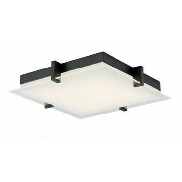 Abra Lighting Medium Square Glass Low Profile Flushmount