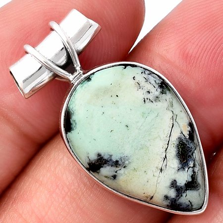 Dendritic Chrysoprase - Africa 925 Sterling Silver Pendant Jewelry P-1304 SDP142837