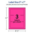 thumbnail image 6 of Avery Printable Rectangle Labels, Neon Magenta, 3" x 7", 240ct, 6 of 11