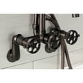 thumbnail image 3 of Kingston Brass AE8155RKX Webb 7-Inch Adjustable Wall Mount Clawfoot Tub Faucet with Knurled Handle and Hand Shower, Oil Rubbed Bronze, 3 of 7