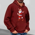 thumbnail image 2 of DODADAWANJ Christmas Funny Hoodie for Men Santa Claus Graphic Pullover Hoodies Hooded Drawstring Sweatshirt for Funny Christmas Gifts S, 2 of 5