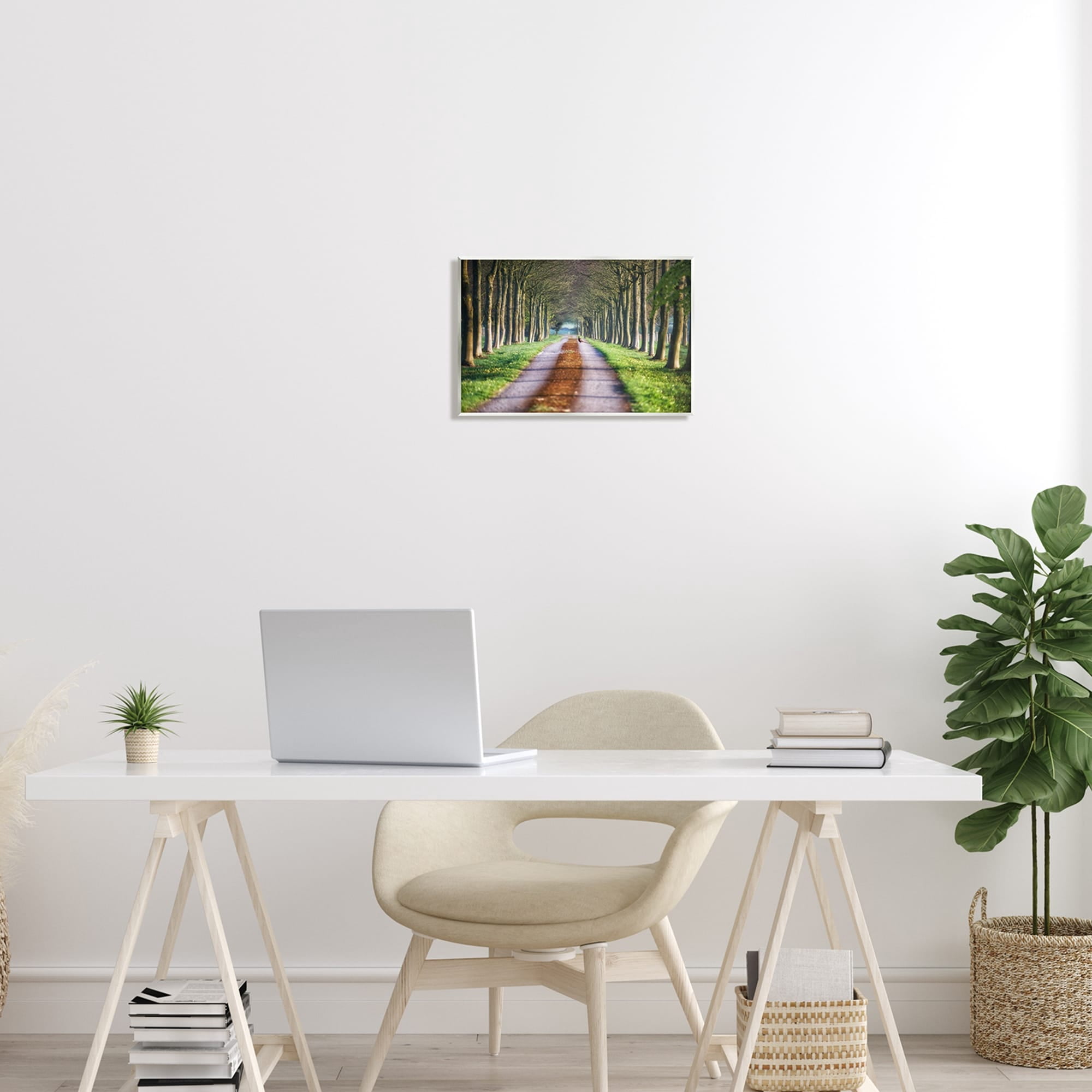 Stupell Industries Aligned Trees Along Orchard Path Nature Tunnel Photograph Unframed Art Print Wall Art, Design by James Dobson