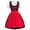 Red, variant on Huangx Creek Long 3-Pcs Black & Blue German Embroidered Oktoberfest Dirndl Dress Purple M