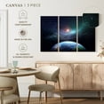 thumbnail image 4 of Elephant Stock Exoplanet Wall Art - Horizontal Multi Panel Canvas - Living Room Wall Decor - Astronomy & Space Multi Panel - Blue And Turquoise Decor - 23" x 14", 4 of 4