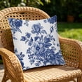 thumbnail image 4 of Ouuluon Pillow Covers Soft Pillow Case, Blue Printed Cushion Case for Living Room Sofa Bedroom Waist Back Support Home Decor, 4 of 7