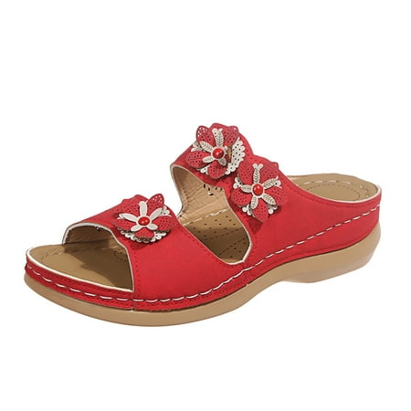 

Ladies Shoes Beach Shoes Hollow Flower Wedge Platform Roman Style Sandals