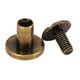 thumbnail image 1 of Juego de 200 tornillos Chicago de 9,5x8mm, remaches de tornillo de cuero con revestimiento uniforme de latón duro y grueso para álbum de fotos, bronce, 1 of 12