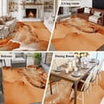 thumbnail image 6 of Marble Burnt Orange Large Area Rugs for Bedroom Living Room, Soft Non Slip Carpet Bedside Rug, Modern Abstract Ink Painting Luxury Rectangular Floor Cover Kitchen Accent Rug 5'x7' for Office, 6 of 9