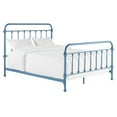 Weston Home Nottingham Metal Queen Bed, Blue Steel