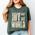 thumbnail image 5 of Joy To The World Block Distressed - Women's Short Sleeve Graphic T-Shirt, 5 of 11