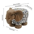 thumbnail image 2 of 14.96" Modern Elephant Garden Stool Brown Decorative Magnesium Oxide for Homes, 2 of 20