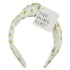 The Home Edit Knotted Canvas Headband, White Lemon Print