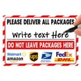 thumbnail image 1 of Letrero de entrega de paquetes ALKB Do Not Leave Package, 20 x 30 cm, 1 of 7