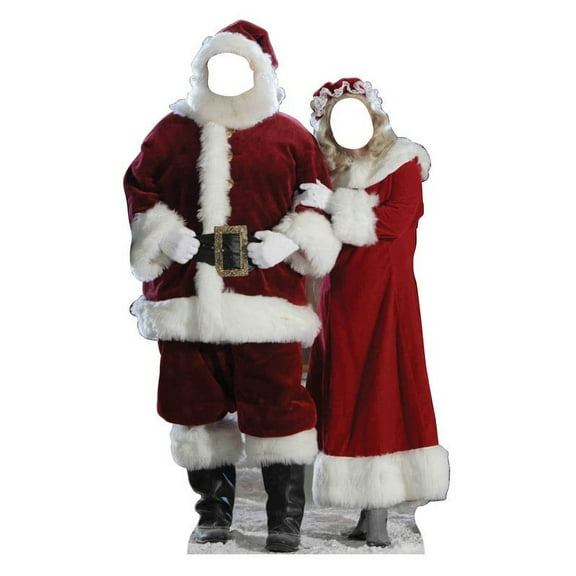 Advanced Graphics Santa & Mrs Claus Cardboard Stand-Up, Lifesize, 6ft, Festive Holiday Decoration