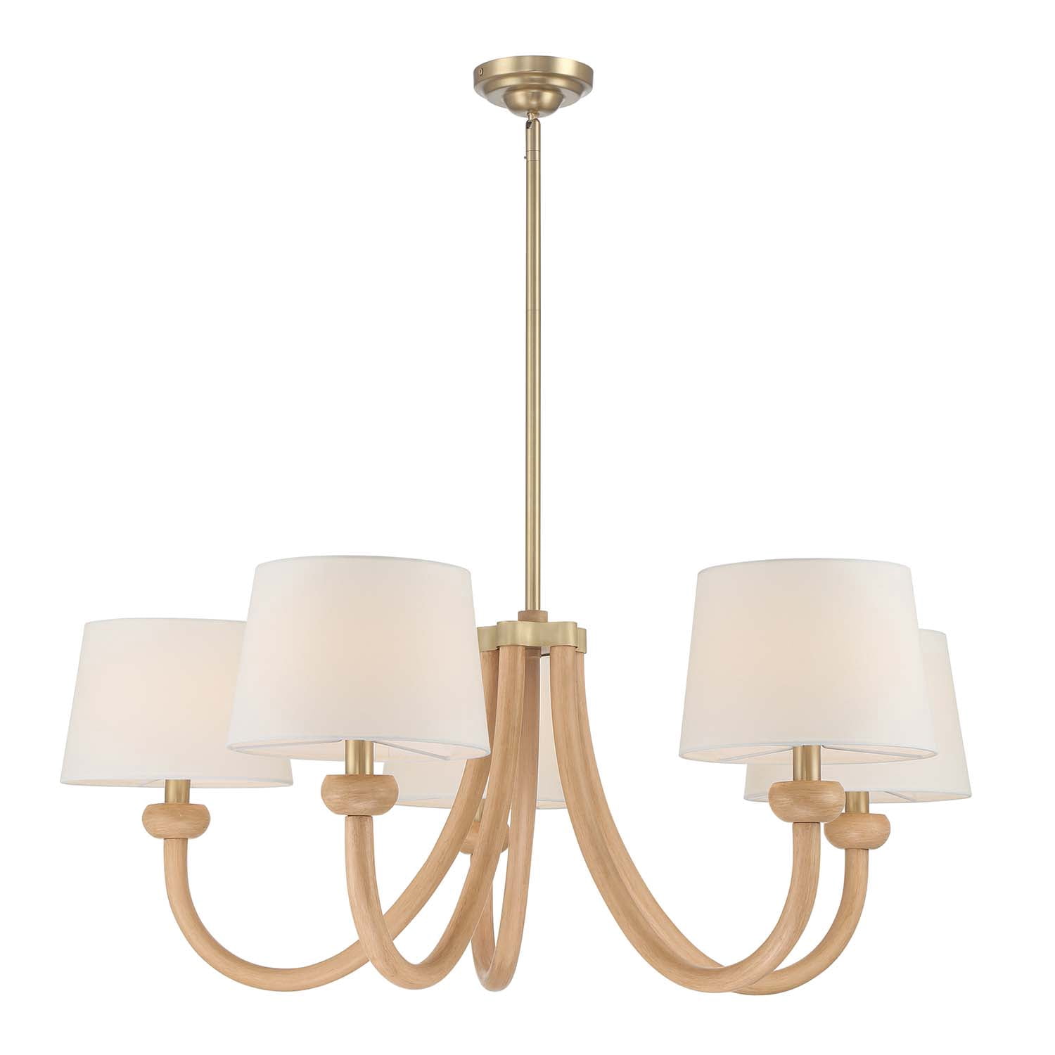Marisol - 5-Light Chandelier - Champagne Brass