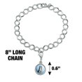 thumbnail image 4 of Sheepdog Bearded Collie Dog Giant Blue Sunglasses Silver Plated Bracelet with Antiqued Charm, 4 of 5
