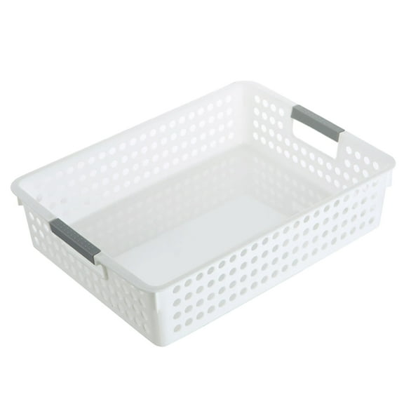 Laundry Basket Plastic, Laundry Storage Bin, Large Capacity Laundry Organizer with Handle for Clothing and Household Items, Lightweight Durable Plastic, White Color, Ventilated Design