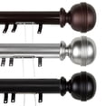 thumbnail image 2 of Contemporary Home Living 163.5" Satin Silver Decorative Adjustable Traverse Rod with Sliders, 2 of 2