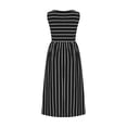 thumbnail image 5 of Vestido de Verano Casual sin Mangas Vestido Largo a Rayas con Bolsillos, Verano Y Primavera, 5 of 5