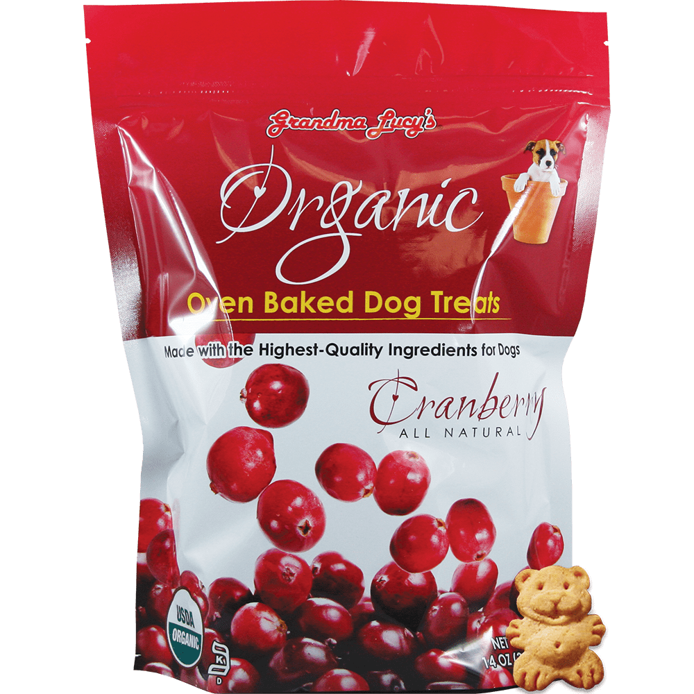 Grandma Lucy's Organic Oven Baked Dog Treats, Cranberry Flavor 14 oz