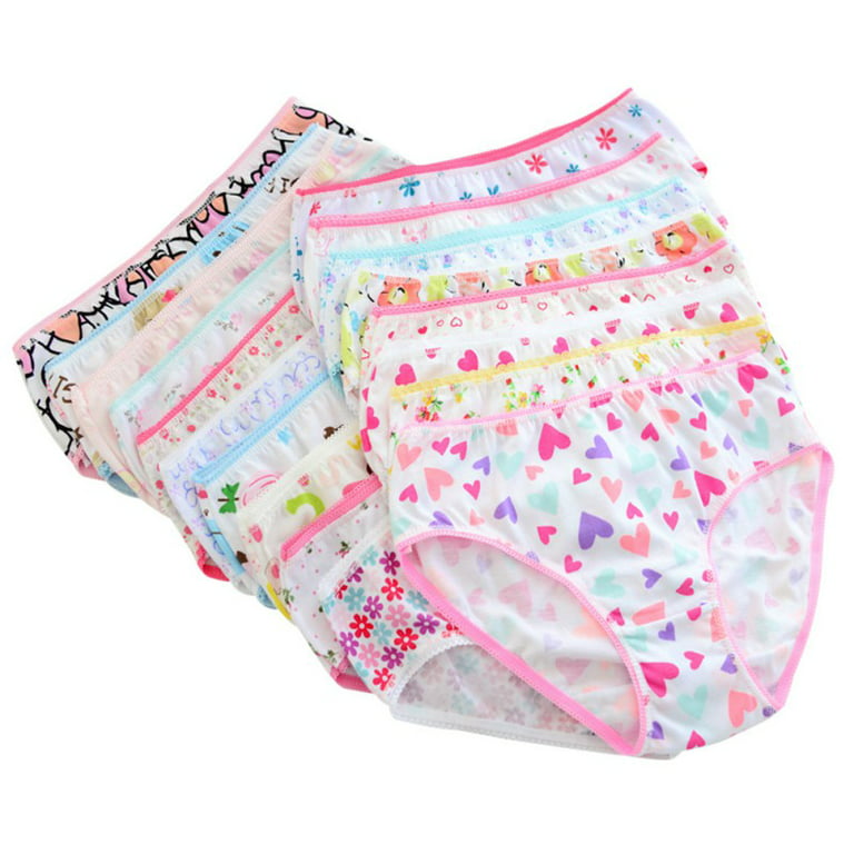 Girls' Cotton Brief Breathable Toddler Panties Kids Assorted Underwears