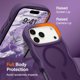 thumbnail image 4 of Funda magnética para iPhone 17 Pro, compatible con MagSafe, diseño de marco ondulado transparente 2025, funda protectora de borde suave, bonita funda transparente mate a prueba de golpes, 4 of 6