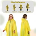 thumbnail image 5 of Bocaoying Reusable Rain Ponchos for Adults, Waterproof Raincoat Hooded with Pockets and Zipper, Unisex Rain Ponchos for Women Men Walking Cycling Hiking, Large Size, Yellow/Blue, Thickened, 5 of 7