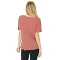 thumbnail image 2 of BELLA 8815 BellaCanvas Ladies` Flowy Basic V-Neck Tee 8815, XL, Mauve, 2 of 3
