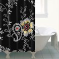 thumbnail image 4 of Waterproof Flower Painting Shower Curtain 72x72 Inch Boho Style Polyester Unique Shower Curtain for Bathroom Hotel Home Decor with 12 Plastic Hooks, 4 of 5