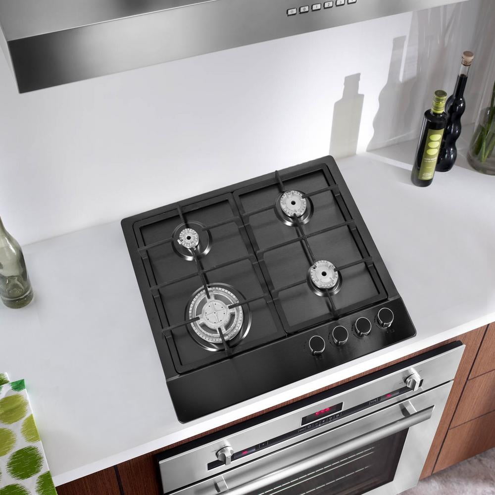 WAASOSCON Multi-Function Tabletop and Built-In Propane Stove, 2/4/5 Burner Stainless Steel Cooktop with Thermocouple Protection, and Anti-Scalding Knobs for Indoor Kitchen Cooking