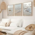 thumbnail image 2 of 3pcs Boho Neutral Beige Seaside Beach Coastal Scenery Canvas Wall Art Prints, Ocean Poster, Modern Art, Sunset Seaside Print, Natural Scenery Wall Decor, Ideal Gift for Bedroom Living Room Corridor,, 2 of 4