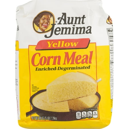 (3 Pack) Aunt Jemima Yellow Corn Meal 80 oz Bag