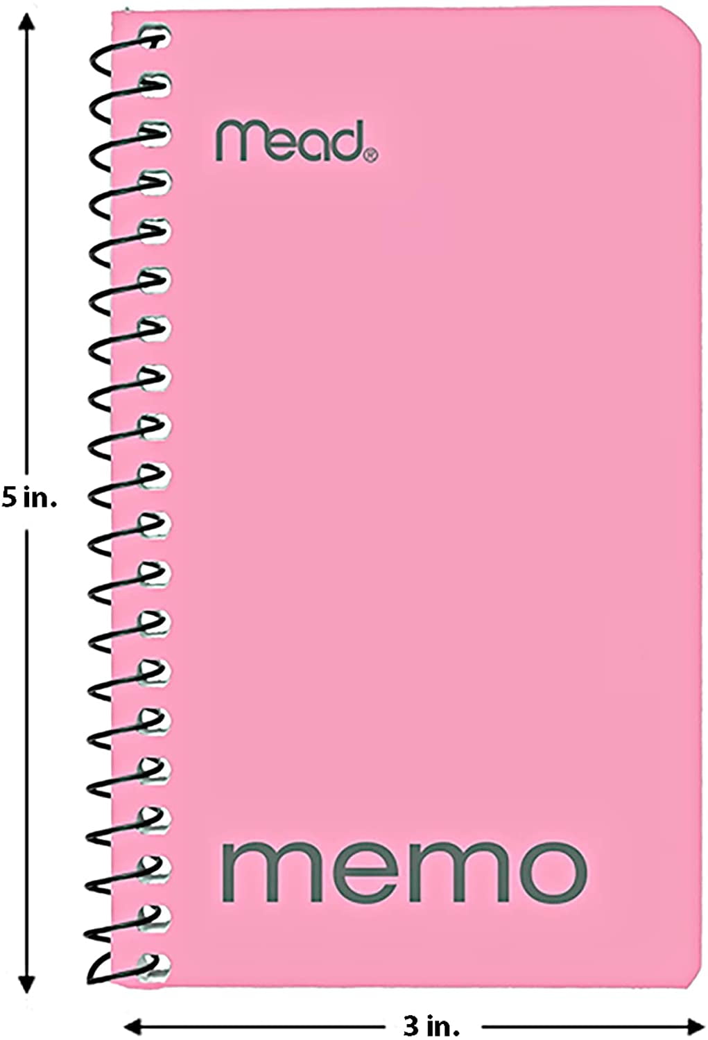 Mead Small Notebook, 24 Pack 1-Subject College Ruled, Pastel Color Spiral Bound Small Notepad