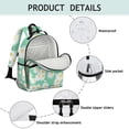 thumbnail image 4 of Green Daisy Flower Yellow Centers Pattern Backpack for School,Cute School Bag,Schoolbag with Adjustable Shoulder Straps & Padded Back,15.25"x11.5"x5.25", 4 of 5