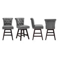 thumbnail image 6 of Dycanpo 26" Swivel Bar Stools Set of 4 with Back & Footrest, Counter Stools for Kitchen ,Gray-Faux Leather, 6 of 11