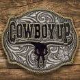 thumbnail image 3 of Montana Silversmiths Cowboy Up Says The Bull - Acc Buckle  - A354, 3 of 4