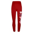 thumbnail image 5 of lcziwo Lightning Prime Sales, Women's Valentines Day Printed Leggings High Waisted Butt Lifting Tight Pants Gym Casual Skinny Workout Yoga Pants Holiday Leggings Red L, 5 of 7