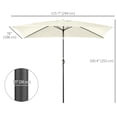 thumbnail image 3 of Outsunny Tilt Patio Umbrella, Garden Market Parasol with Crank Cream White, 3 of 10