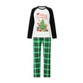 thumbnail image 2 of Elippeo Christmas Pajamas for Family Cute Santa Tree Print Long Sleeve Tops + Trousers Set Holiday Sleepwear, 2 of 9