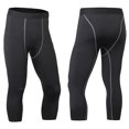 thumbnail image 2 of Aayomet Mens Simple Exercise Running Stretch Basketball Base Training Compression Pants Fitness Pants (L,Grey), 2 of 5